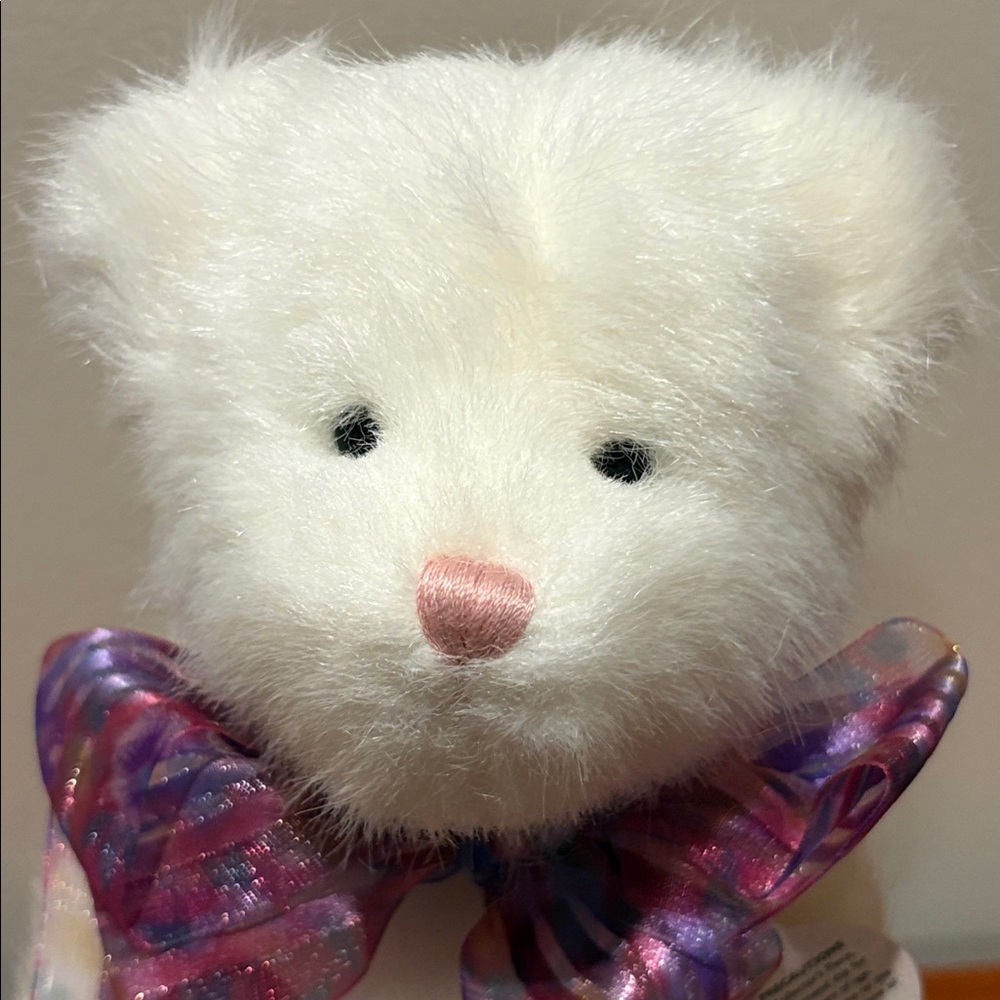 Boyds Bears Kimmy White Teddy Bear with Easter Egg on Foot - Picture 6 of 15